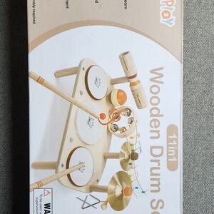11-in-1 Wooden Drum Set